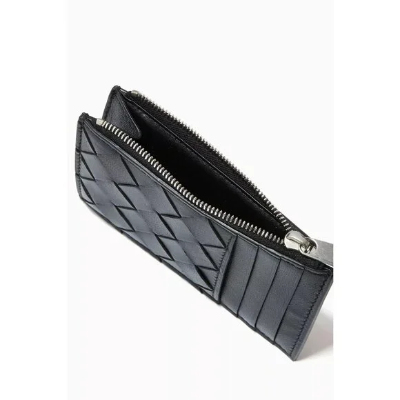 Bottega Veneta Zipped Card Case with Coin Purse in Intrecciato